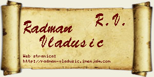 Radman Vladušić vizit kartica